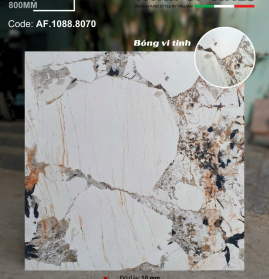 GẠCH LÁT NỀN 800X800MM BÓNG VI TINH – MÃ SỐ: AF 8070