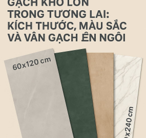 Dự báo xu hướng khổ lớn trong tương lai: Kích thước, màu sắc và gạch vân