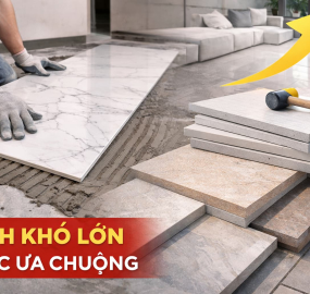 Gạch khổ lớn được sử dụng nhiều hơn trong công trình dân dụng