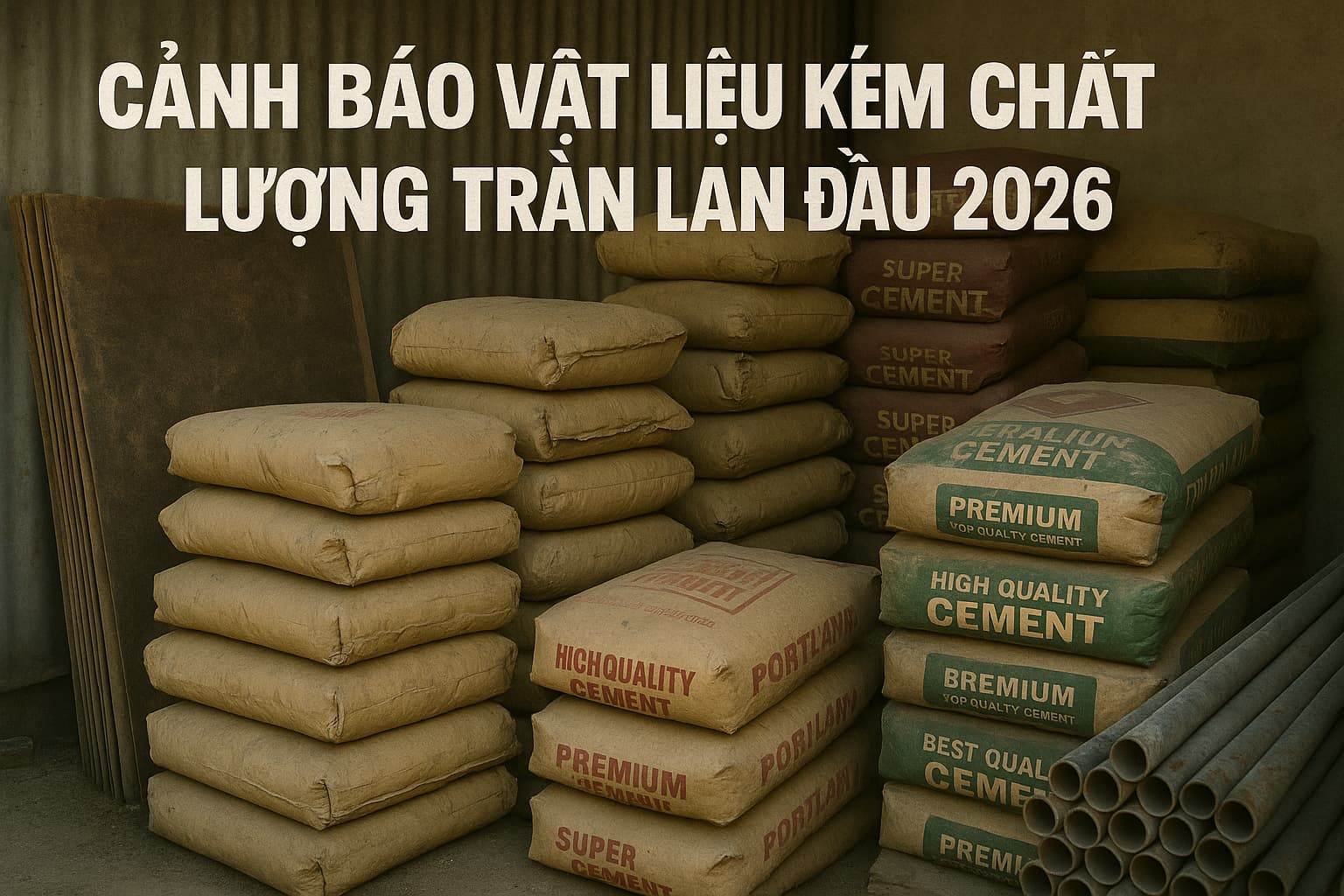 Cảnh báo vật liệu xây dựng giả đầu năm 2026