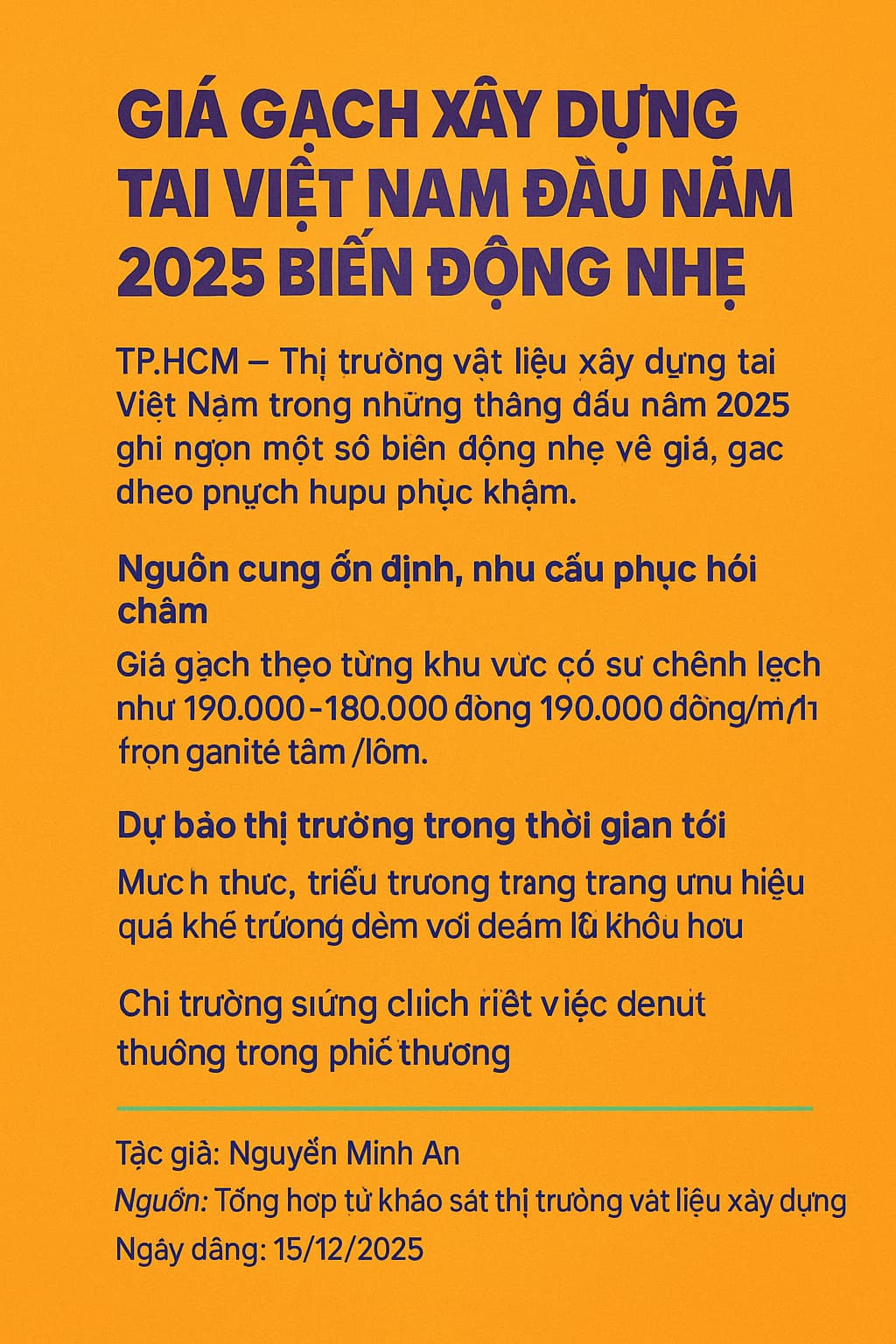 Thị trường vật liệu xây dựng đầu năm 2025 ghi nhận
