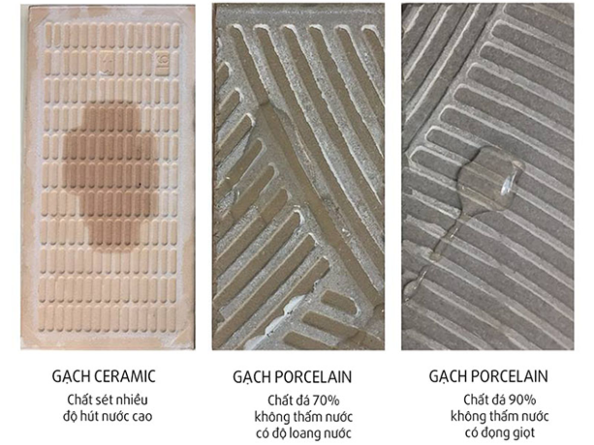 gạch  men khác gạch granite